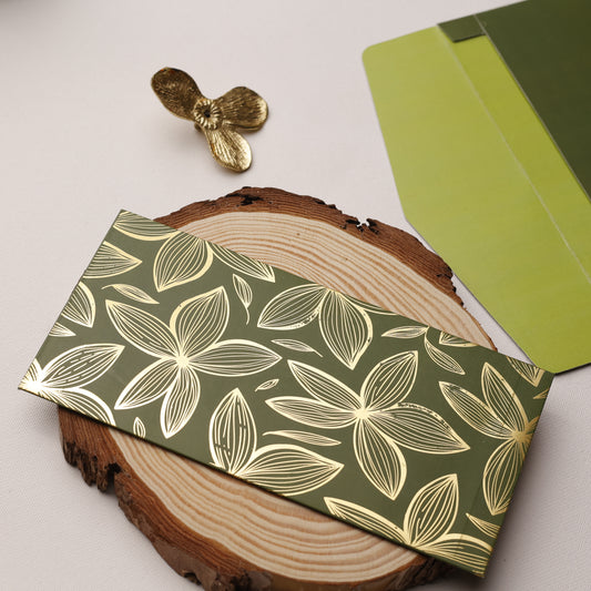 Rich Gold Foil Petals Money Envelope (pack of 10)