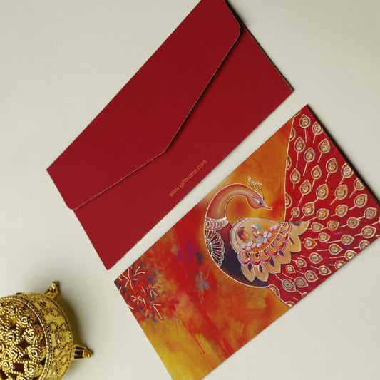 Peacock Theme Money Envelope (pack of 10)