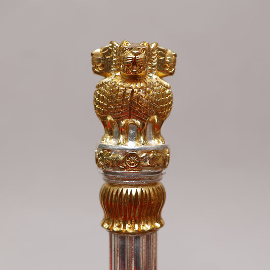 24K Gold-Plated and 999 Silver Ashoka Pillar Replica | Decorative Showpiece of India’s Heritage