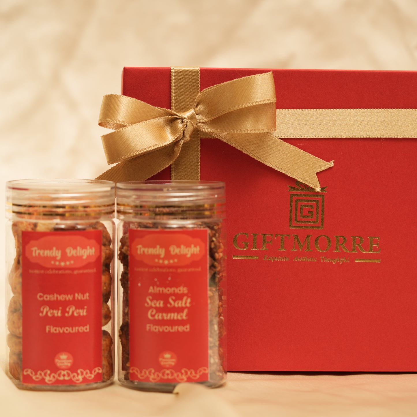 Trendy Delight Duo Hamper: Flavored Nut Collection