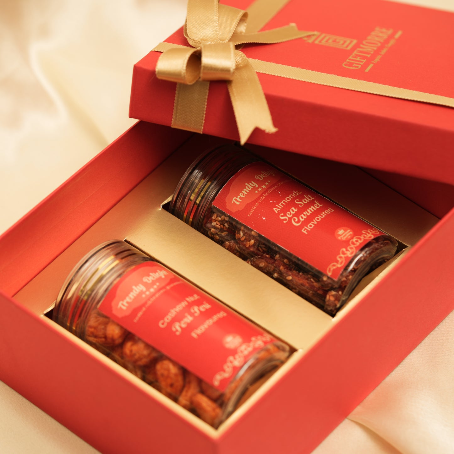 Trendy Delight Duo Hamper: Flavored Nut Collection