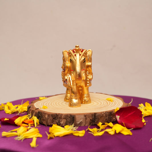 Exclusive Matte Gold and Mina Royal Elephant Figurine