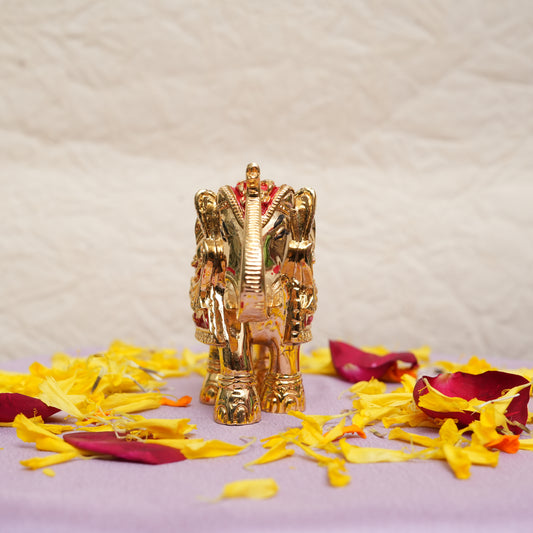 Exclusive Red and Gold-Plated Royal Elephant Figurine