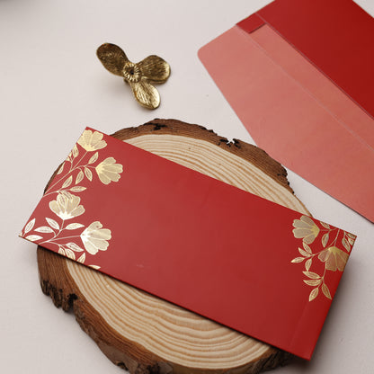Rich Gold Foil Petals Money Envelope (pack of 10)