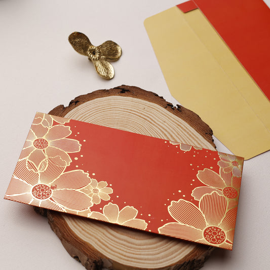Rich Gold Foil Petals Money Envelope