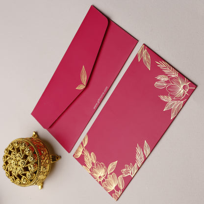 Rich Gold Foil Petals Money Envelope (pack of 10)