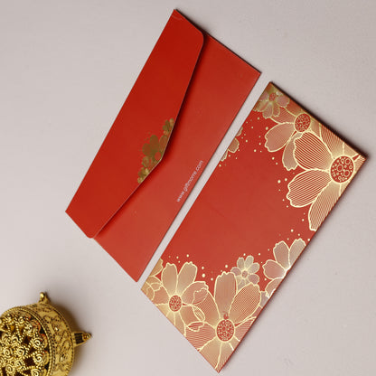 Rich Gold Foil Petals Money Envelope (pack of 10)