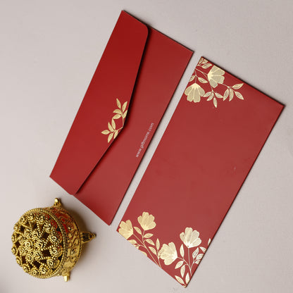 Rich Gold Foil Petals Money Envelope (pack of 10)