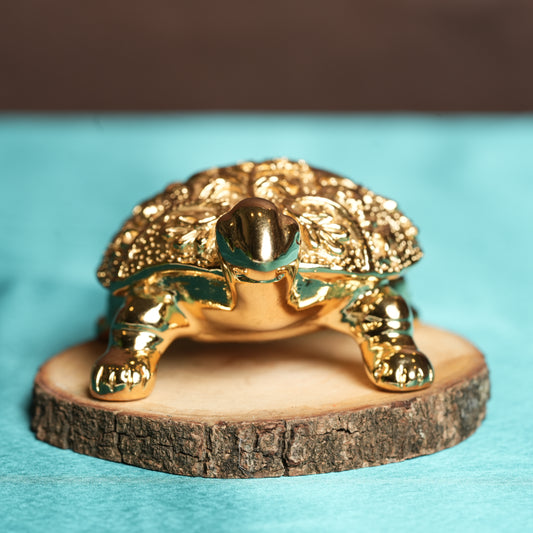24K Gold-Plated Tortoise - 5 Inch | Symbol of Longevity, Stability & Prosperity for Home & Office