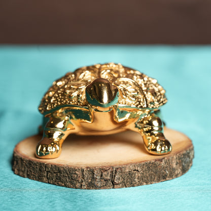 24K Gold-Plated Tortoise - 5 Inch | Symbol of Longevity, Stability & Prosperity for Home & Office