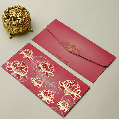 Lotus Theme Money Envelope (pack of 10)