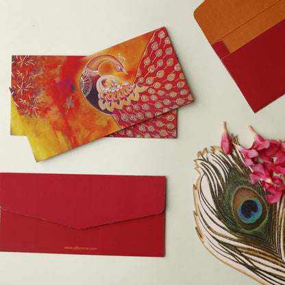 Peacock Theme Money Envelope (pack of 10)
