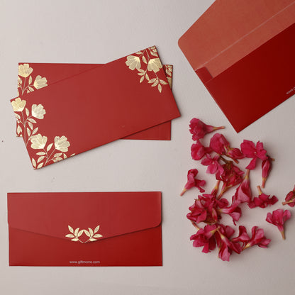 Rich Gold Foil Petals Money Envelope (pack of 10)