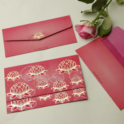 Lotus Theme Money Envelope (pack of 10)