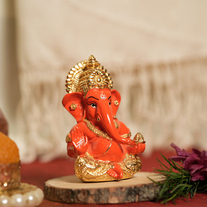 Divine Mini 24K Gold-Plated Lord Ganesha Idol - 2.5 Inches | Remover of Obstacles & Symbol of Prosperity