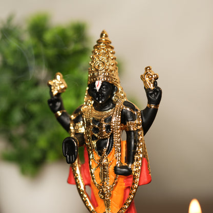 Balaji Idol – 24K Gold Plated | 5 Inches Tall | Divine Venkateswara Statue for Pooja Rooms