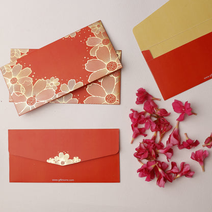 Rich Gold Foil Petals Money Envelope (pack of 10)