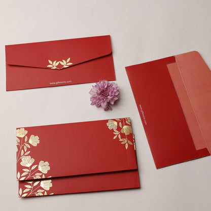 Rich Gold Foil Petals Money Envelope (pack of 10)
