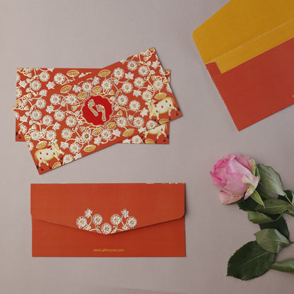 Pichwai Theme Money Envelope (pack of 10)