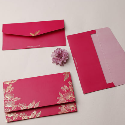 Rich Gold Foil Petals Money Envelope (pack of 10)
