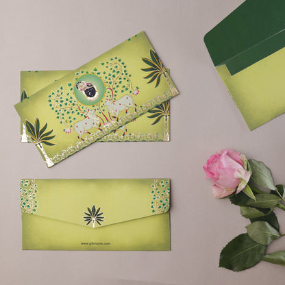 Pichwai Theme Money Envelope (pack of 10)