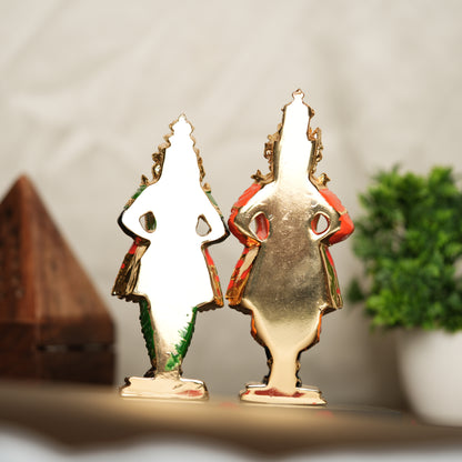 Vithoba-Rakhumai Murti Set with Gold Finish – 6 Inches | Divine Blessings of Devotion & Protection