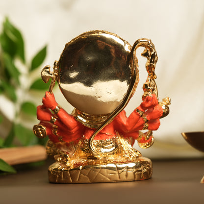 Divine 24K Gold-Plated Panchamukhi Hanuman Idol - 4 Inch | Symbol of Strength, Courage & Devotion