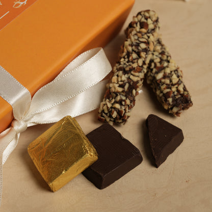 Premium Almond Delight Box by GiftMorre | 8 Almond Rocks + 5 Almond Roca | Chocolate Nut Gift Set