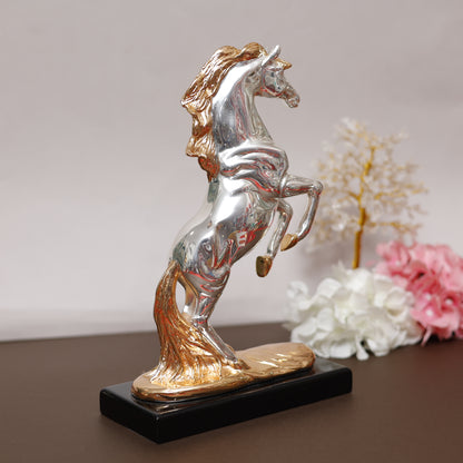 Rearing Horse Statue with 999 Silver & 24K Gold Plating | Symbol of Strength, Freedom & Elegance