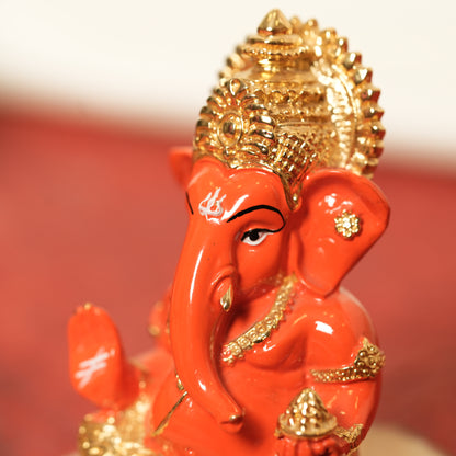 Divine Mini 24K Gold-Plated Lord Ganesha Idol - 2.5 Inches | Remover of Obstacles & Symbol of Prosperity