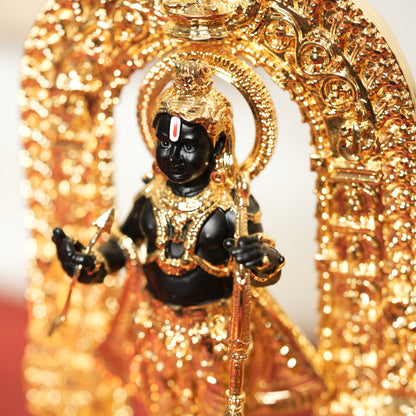 Ram Lalla Statue 24K Gold Plated | Divine Representation of Lord Rama with Intricate Arch