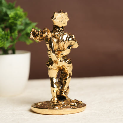 24K Gold Plated Standing Hanuman Idol | Symbol of Strength, Devotion & Courage for Home Altar & Gifting