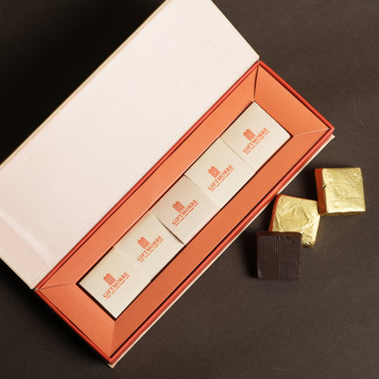 Premium Almond Rock Box by GiftMorre | 5 Chocolate-Coated Roasted Almonds | Elegant Gifting Treats