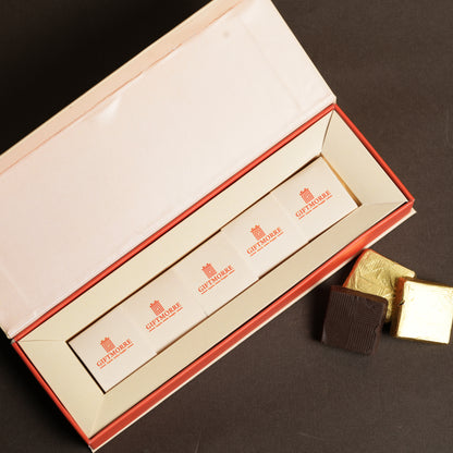 Premium Almond Rock Box by GiftMorre | 5 Chocolate-Coated Roasted Almonds | Elegant Gifting Treats