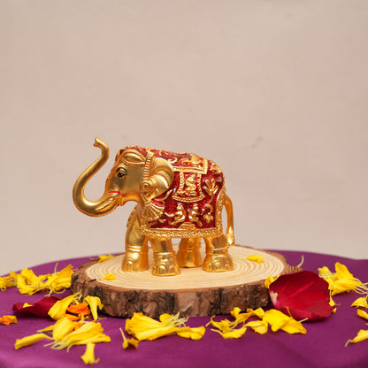 Exclusive Matte Gold and Mina Royal Elephant Figurine