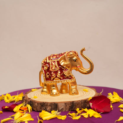 Exclusive Matte Gold and Mina Royal Elephant Figurine
