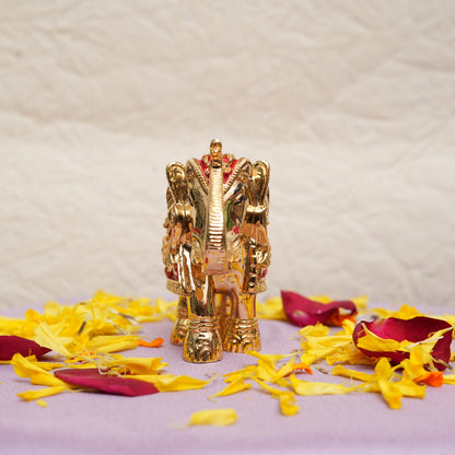 Exclusive Red and Gold-Plated Royal Elephant Figurine