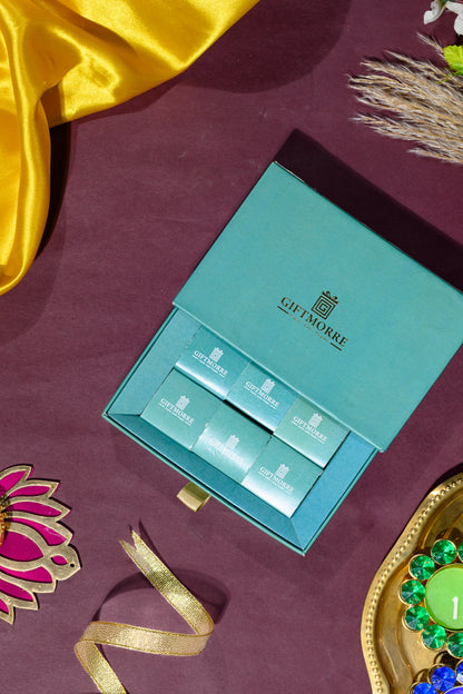 Premium Drawer Style Box with 6pcs Almond Rocks for Gifting & Festivals