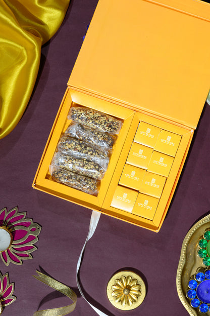 Box with 5pcs Almond Roca & 10pcs Almond Rocks for Gifting & Festivals