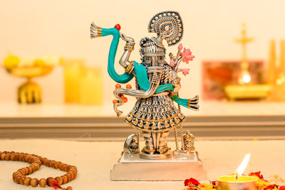 999 Silver Shrinathji Idol with Mor Mukut | Nathdwara Krishna Form for Pooja & Temple Decor